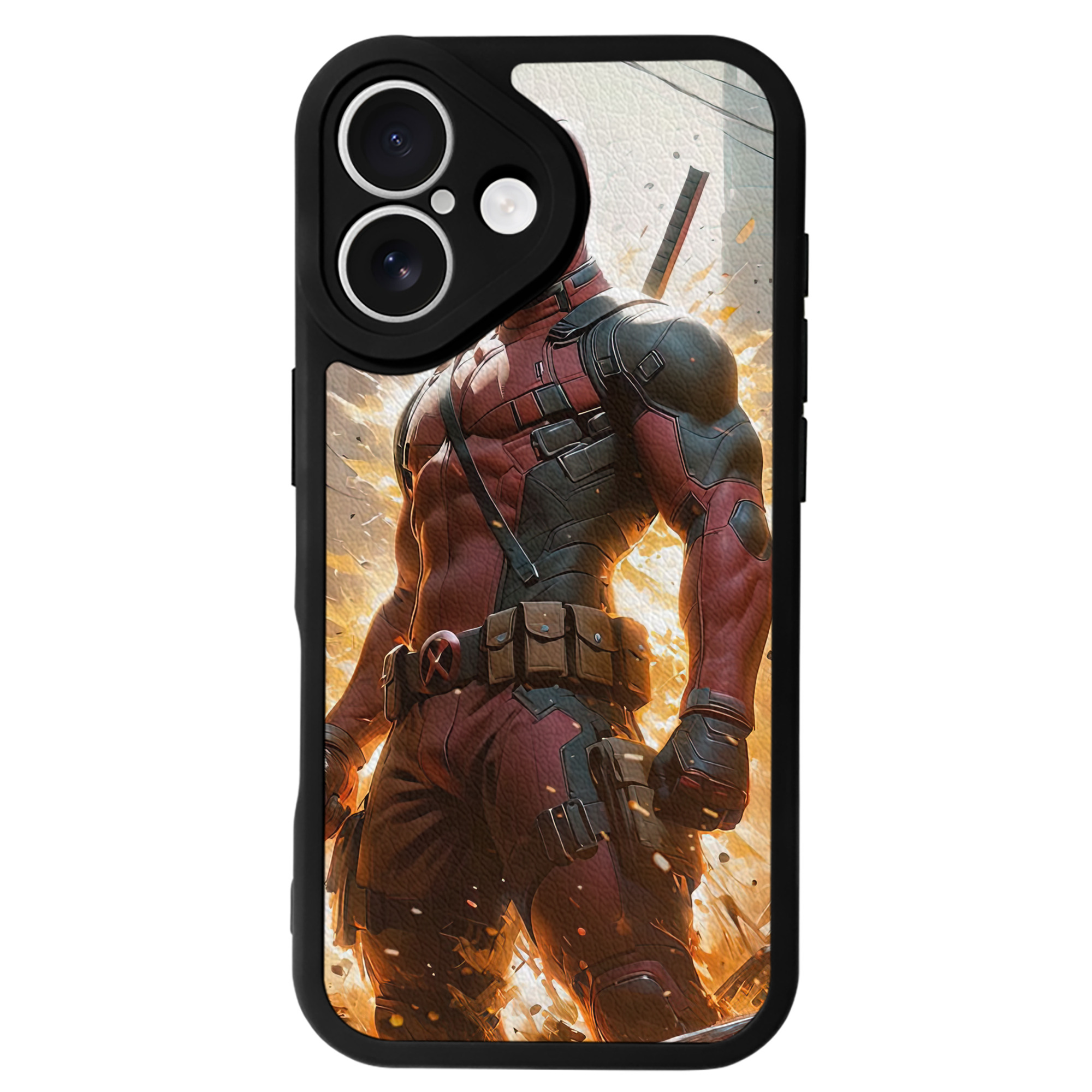 （画像用） Deadpool デッドプール 【iPhone 16シリーズ対応】シリコンスマホケース（レザー調） 材質：シリコン